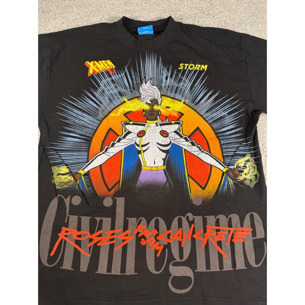 Civil Regime Marvel X-Men 97 Storm Roses From Concrete T-Shirt Black Medium